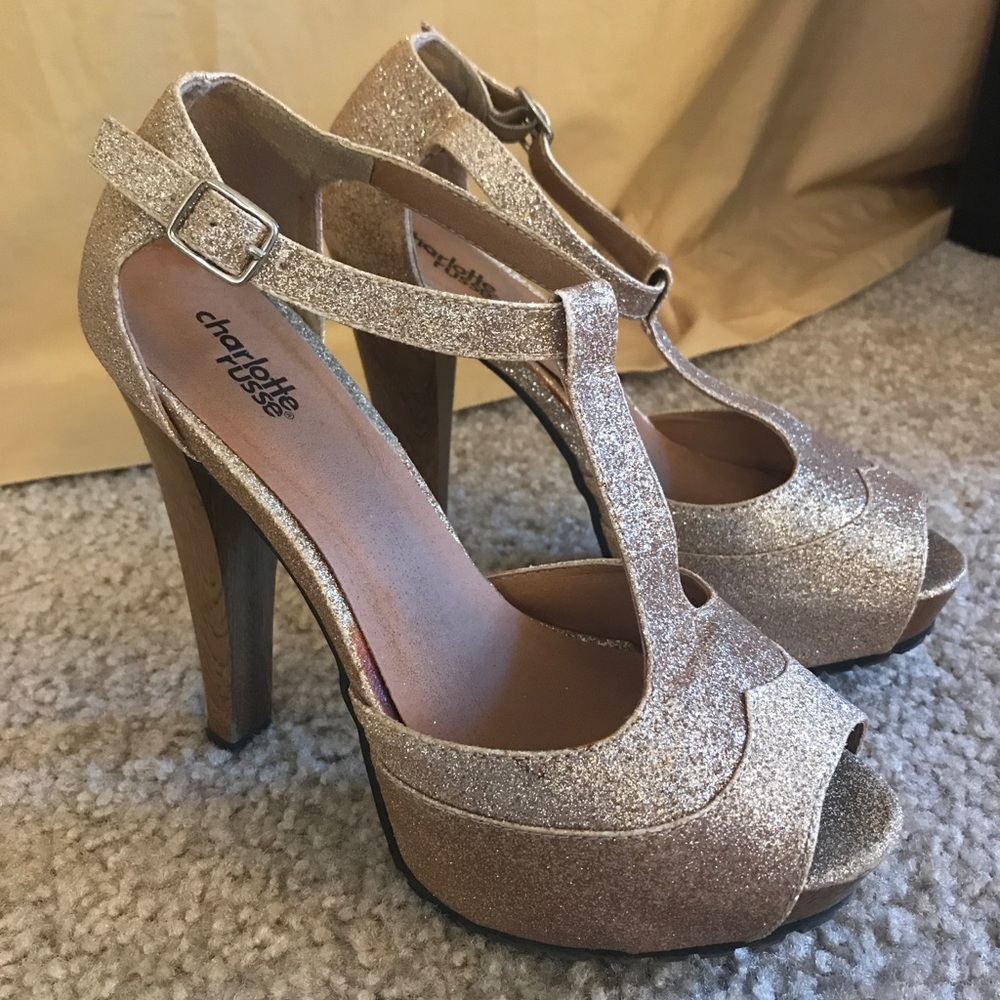 Charlotte Russe Saydie Champagne heels